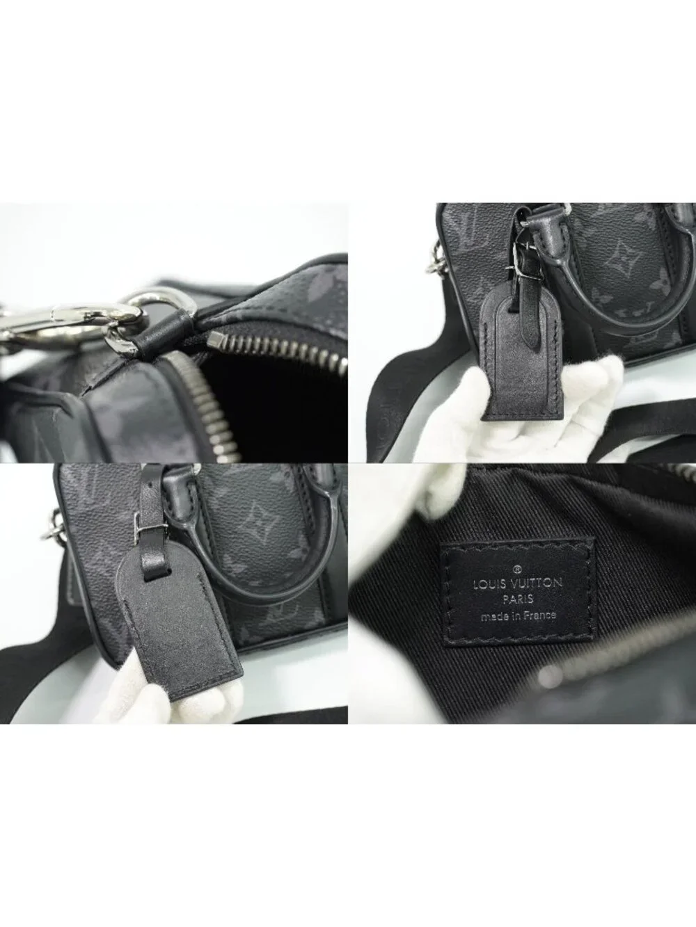 Louis Vuitton LV Nano Porte Documents Voyage Monogram Eclipse 2-Way Shoulder